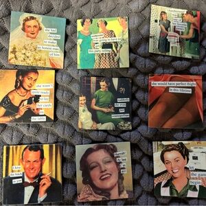 Bridal shower/ birthday party favors set of 9. Choose mix! Funny Anne Taintor